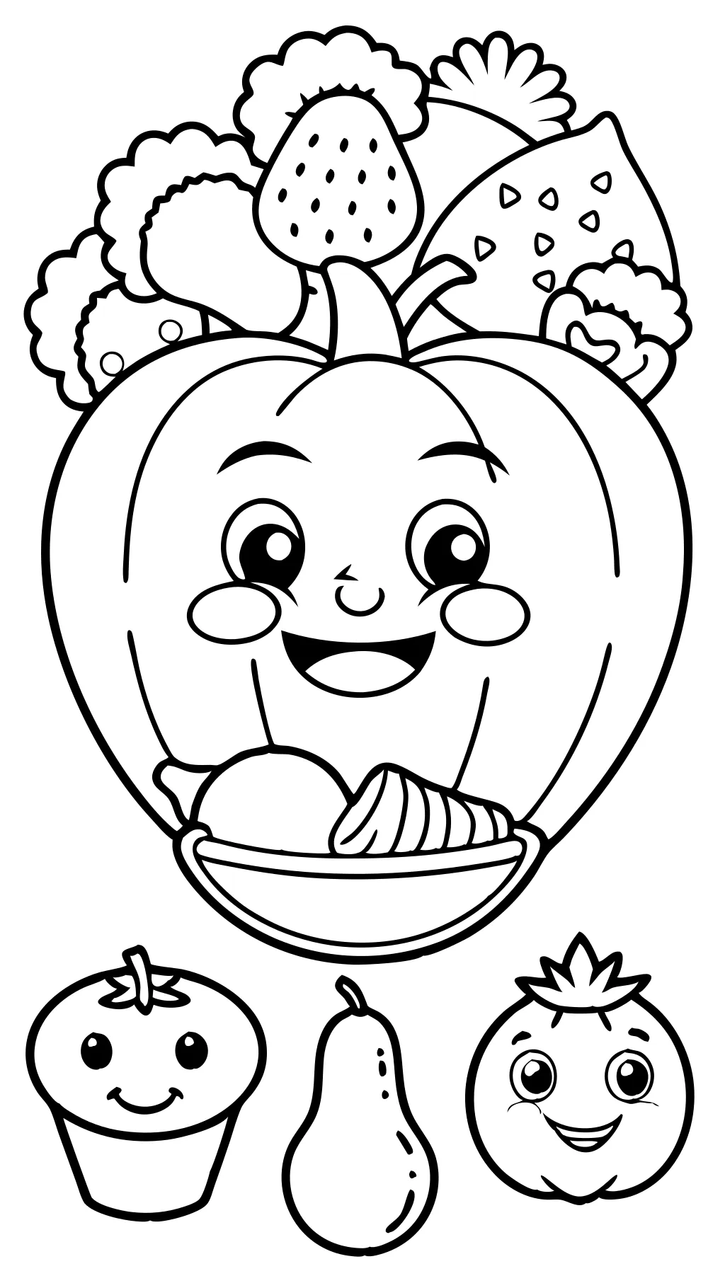 coloring pages for healthy food